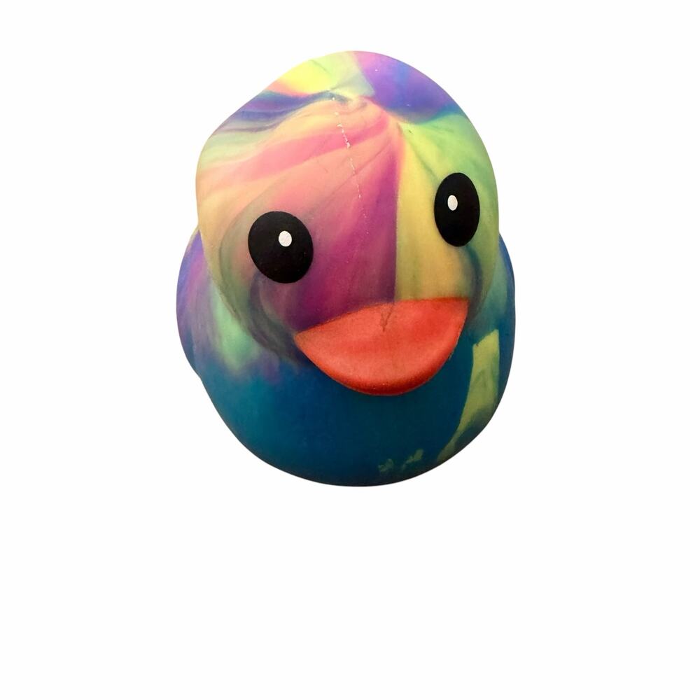Sunny Days Tie Dye Squeezy Jumbo Duck Fidget NWT
